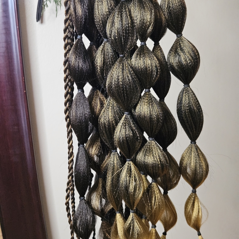 Handmade Braided Hair Extension in Brown and Blonde - Picture 2 of 13